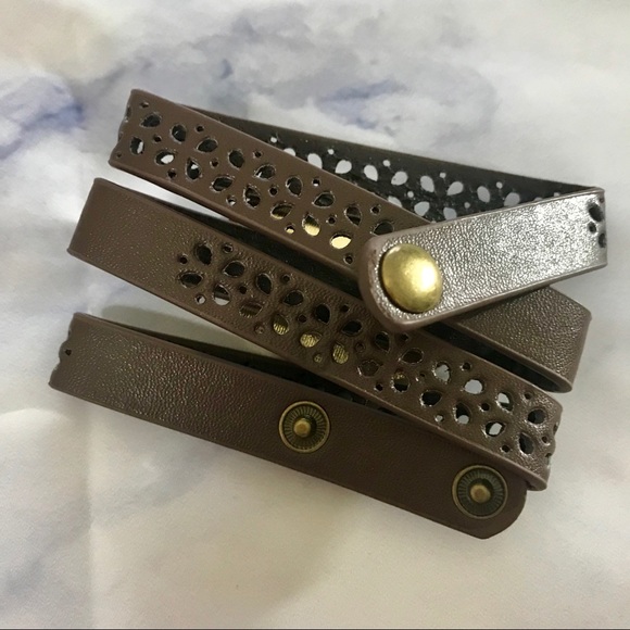 Wild Beautiful & Free Brown Leather Wrap Bracelet - Picture 4 of 4
